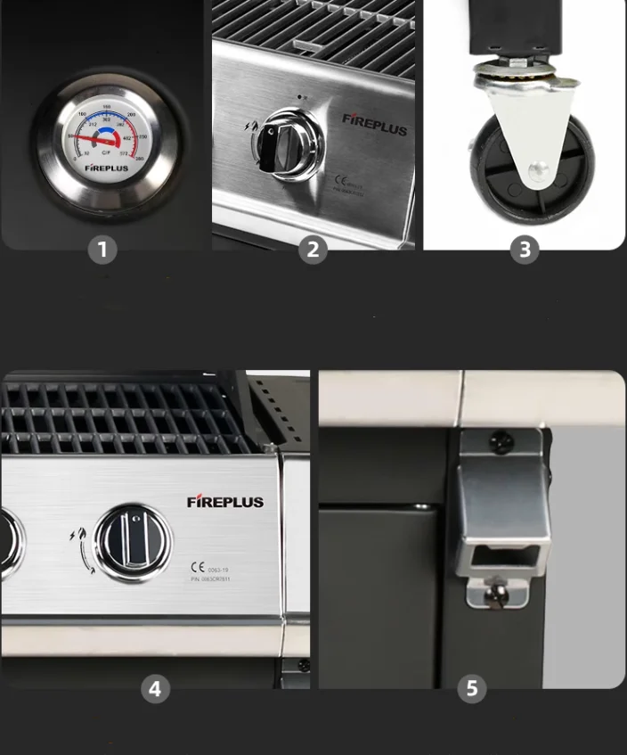 Outdoor Gas Barbecue Stove Large Barbecue BBQ Stainless Steel - Image 3