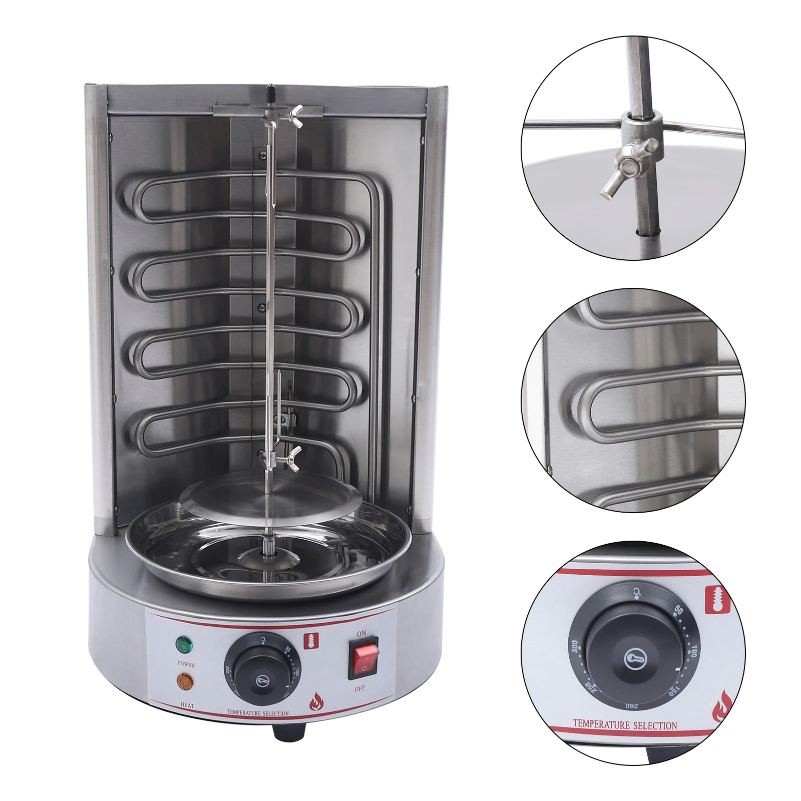 Electric Shawarma Grill Machine 3000W Vertical Kebab Grill - Image 7