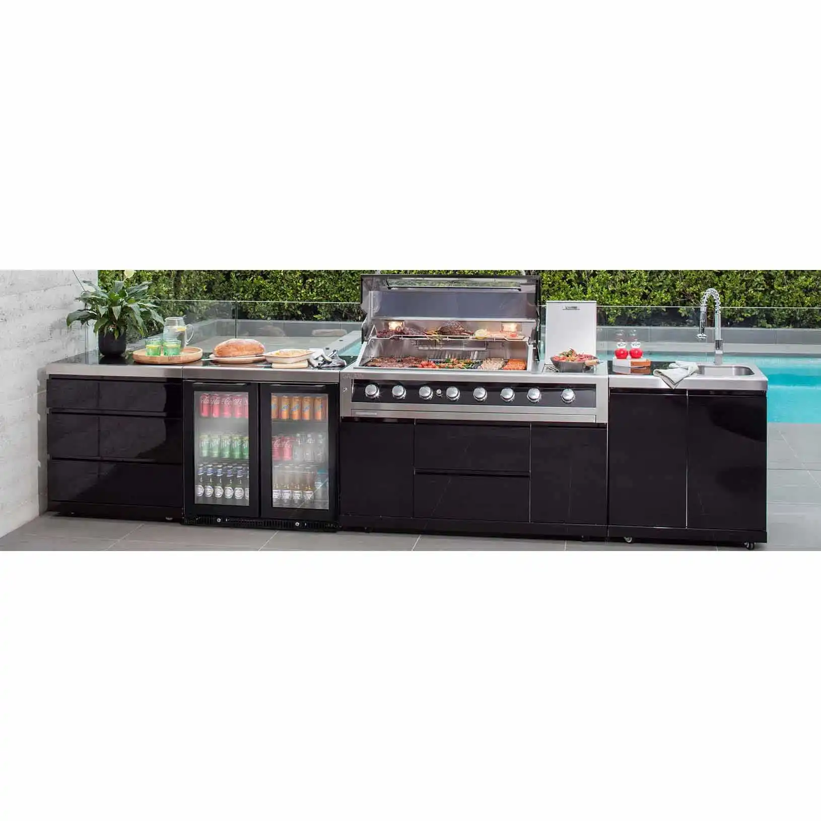 YYHC-Customized aluminum alloy grill, outdoor kitchen with refrigerator, easy to operate - Image 3