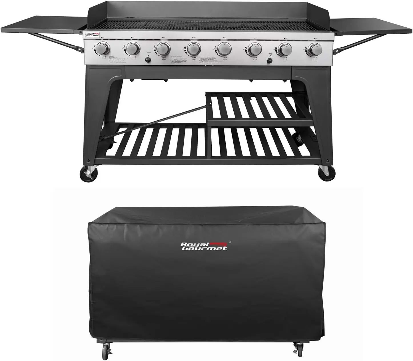 Event 8-Burner BBQ Propane Gas Grill with Cover, Picnic for Camping Outdoor - Image 2