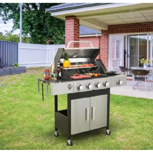 4-Burner Propane Gas BBQ Grill with Side Burner